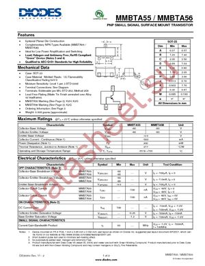 MMBTA56-7-F datasheet  